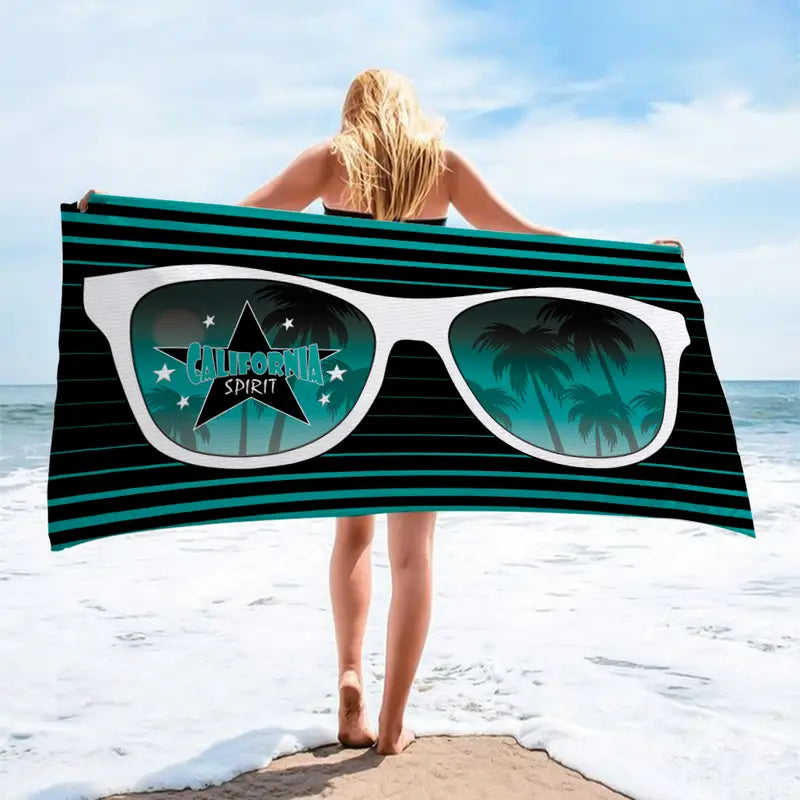 Quick-Dry Sunglasses Beach Towel (59x28in)