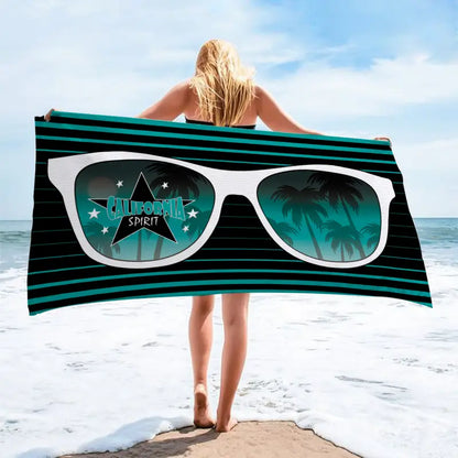 Quick-Dry Sunglasses Beach Towel (59x28in)