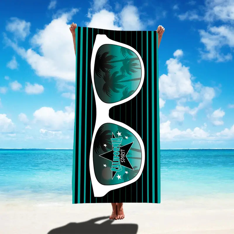 Quick-Dry Sunglasses Beach Towel (59x28in)
