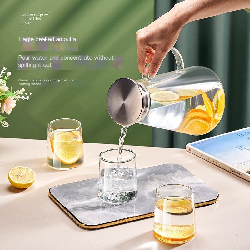 High-Temperature Glass Iced Tea Pitcher Set